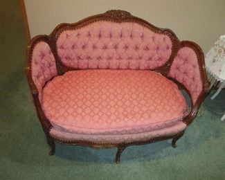 Victorian upholstered settee