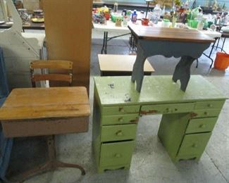 Miscellaneous desk and tables