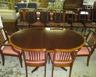 Dining room table and 8 chairs