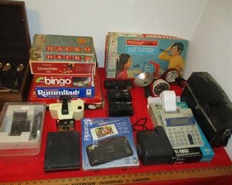 games and vintage cameras