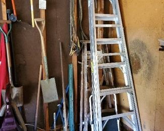 Ladders and yard tools