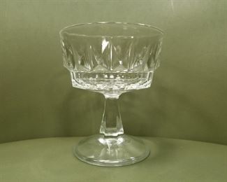 Vintage French Crystal dessert footed glasses large qty avail 8 per inner box 