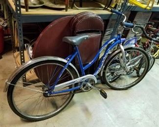 Vintage Ladies Blue Huffy single speed 26" bike