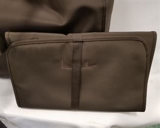 Brand New Nicole Miller Espresso brown microfiber diaper bag with accessories