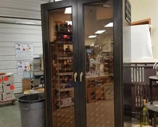 Vinotemp 2 glass door double compressor lighted  450+ bottle of wine cooler used only 3 years (New $8000 to $10,000) Approx: 50"W x 30"D x 86"H
