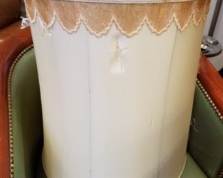 Ornate gold accent table lamp with shade