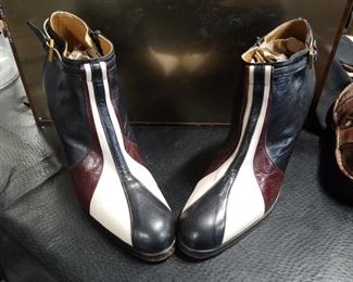 Bebe Italian made leather tri-color boots size 6