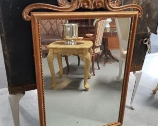 French Provincial framed wall mount mirror