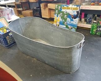 Authentic 4' galvanized steel cowboy bathtub