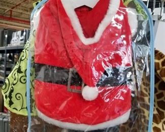 Christmas pet costumes Santa, reindeer and elf