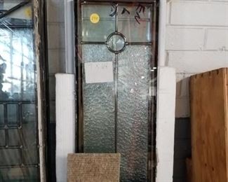 Assorted double pane low E stain & leaded glass inserts
