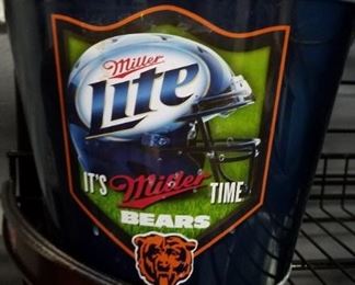 Assorted Vintage Chicago Bears Miller Lite beer buckets