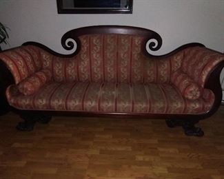 Gorgeous french provincial large sofa with animal paw feet (coming in on Saturday) 