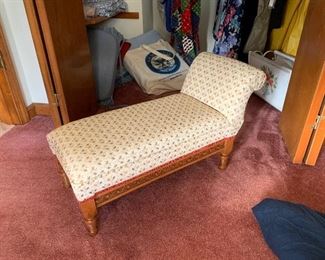 Antique oak doll chaise lounge, RARE!!!