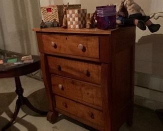 Antique empire 4 drawer child’s dresser, RARE!!!