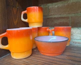 Vintage Fire King Stacking Coffee Cups