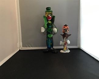 Hand Blown Murano Clowns