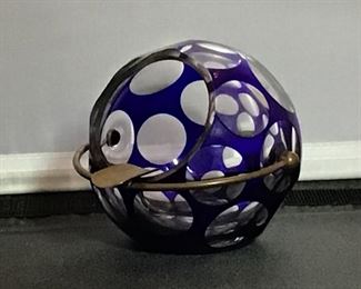 Cobalt Crystal Ashtray