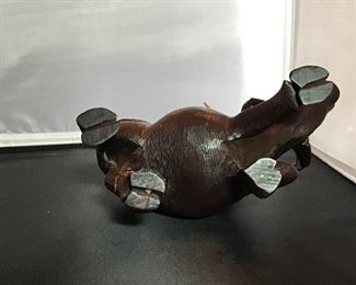 Wood Oriental Bull With Rider