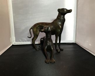 Bronze Plated Dogs