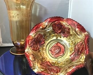 Goofus Glass and Vase