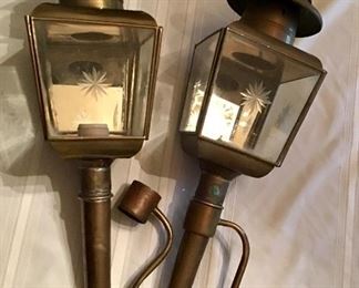 Brass Wall Lights with holders