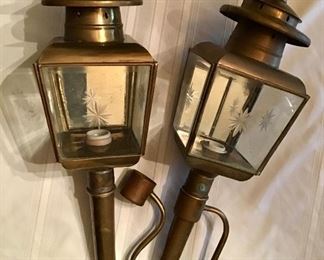 Brass Wall Lights with holders
