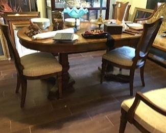 Mid Century Table & 6 Chairs (2 leaves)