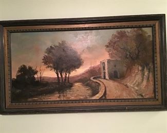 Large Signed Oil on Canvas