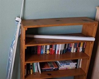 	Wood Book Shelf and Curtain Rods