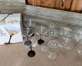 	Martini and Wine Glasses