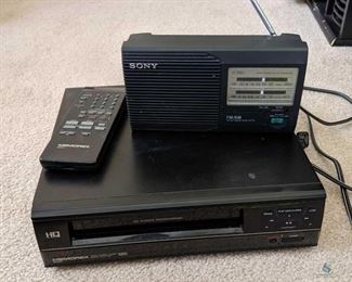 	Memorex VHS and Sony Radio