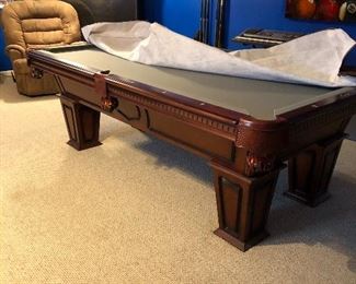 American Heritage Pool Table (excellent condition) & pool cues