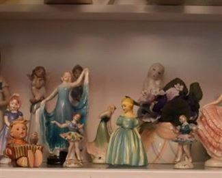 Retro & Deco Figurines, Hummel, Porcelain, Glass Basket