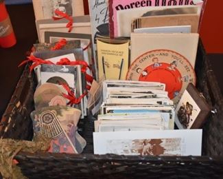 Post Cards, Valentine Cards, Antique Photos, Ephermera, Vintage Ad Fans