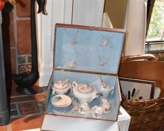 Child's Vintage Tea Set, Scan Carving, Posters, Art