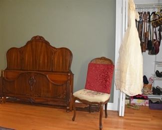Headboard & Foot Board, Needlepoint Chair