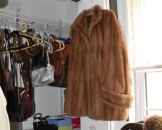 Mink Jacket, Shoes, Purses