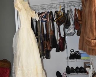 Wedding Dress, Shoes, Purses, Mink