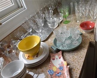 Vintage 40-60s Glassware, Stemware