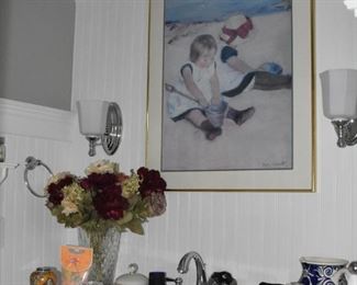 Framed Print by Mary Casalt, Vase Flowers, Perfumes