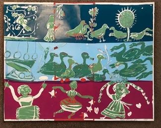 Colorful Playful Litho by Sister Daniel