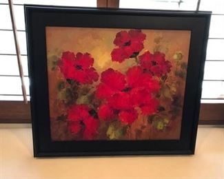 Poppy Painting on Canvas
