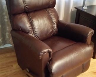 A closer look at one of the La-z-boy leather rocker recliners