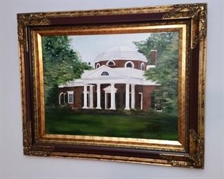 This oil of Monticello was painted by a Cagle family member
