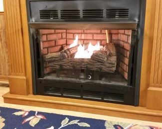 A closer look at the natural gas fireplace logs