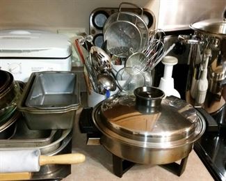 More cookware including a Townecraft electric skillet