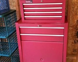 Popular Mechanics brand top and bottom tool chests