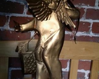 Golden cupid, tin, large.