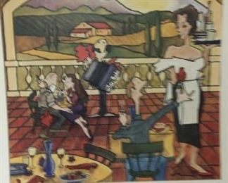 Bistro lithograph.